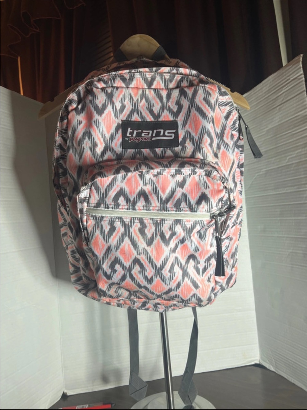 Trans by Jansport Pink & Gray Patterned Backpack